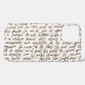 Retro Brown Tinte Manuskript Textur Case-Mate iPhone Hülle (Rückseite (Horizontal))