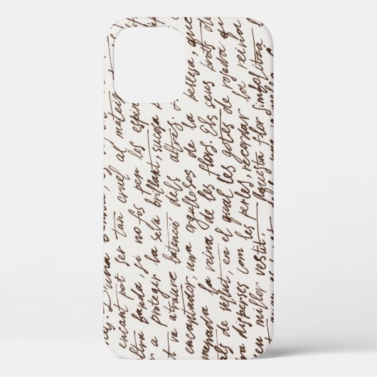 Retro Brown Tinte Manuskript Textur Case-Mate iPhone Hülle (Rückseite)
