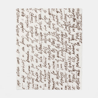Retro Brown Tinte Manuskript Textur Fleecedecke
