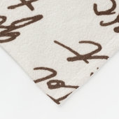 Retro Brown Tinte Manuskript Textur Fleecedecke (Ecke)