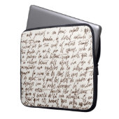 Retro Brown Tinte Manuskript Textur Laptopschutzhülle (Vorderseite Links)