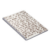 Retro Brown Tinte Manuskript Textur Notizblock (Rechte Seite)