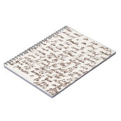 Retro Brown Tinte Manuskript Textur Notizblock (Linke Seite)