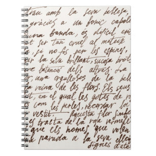Retro Brown Tinte Manuskript Textur Notizblock