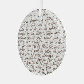 Retro Brown Tinte Manuskript Textur Ornament Aus Glas (Vorderseite links)