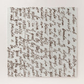 Retro Brown Tinte Manuskript Textur Puzzle (Horizontal)