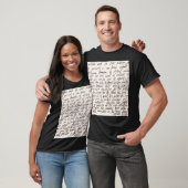 Retro Brown Tinte Manuskript Textur T-Shirt (Unisex)