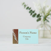 Retro Brown u. blaue Visitenkarte (Stehend Vorderseite)