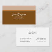 Retro Brown Visitenkarte (Vorne/Hinten)