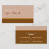 Retro Brown Visitenkarte (Vorne/Hinten)