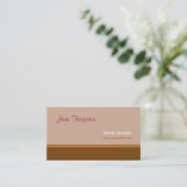 Retro Brown Visitenkarte (Stehend Vorderseite)