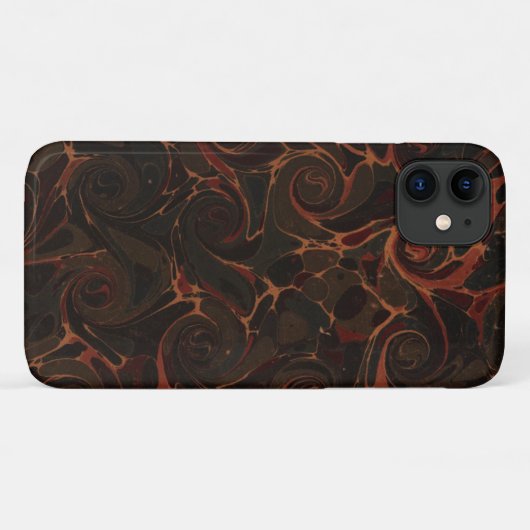 Retro Brown Wirbel Case-Mate iPhone Hülle (Rückseite (Horizontal))