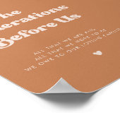 Retro Brown Zucker die Generationen vor uns Poster (Ecke)