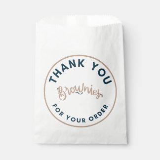 Retro Brownies dankeschön für Ihre Bestellung Geschenktütchen