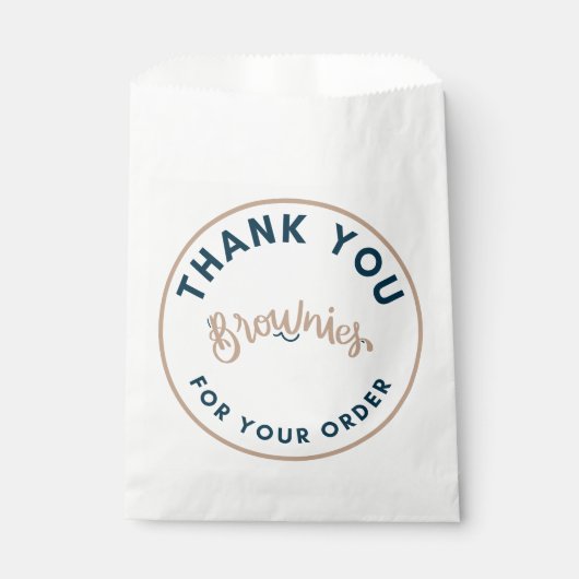 Retro Brownies thank you for your order Geschenktütchen (Vorderseite)