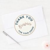 Retro Brownies thank you for your order Runder Aufkleber (Umschlag)