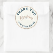 Retro Brownies thank you for your order Runder Aufkleber (Tasche)