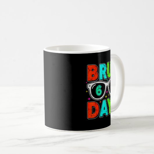 Retro Bruh 67 Days School Humor Cool Boy Sungles Kaffeetasse (VorderseiteRechts)
