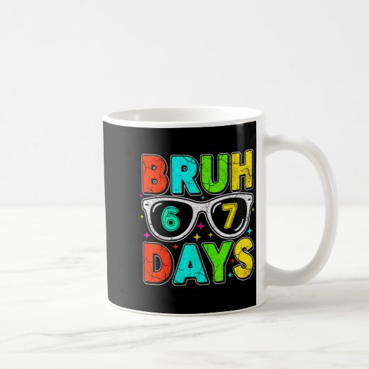 Retro Bruh 67 Days School Humor Cool Boy Sungles Kaffeetasse (Rechts)