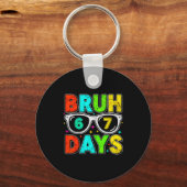 Retro Bruh 67 Days School Humor Cool Boy Sungles Schlüsselanhänger (Vorderseite)