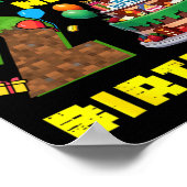 Retro Bruh It's My 2nd Bday Pixel Cake Gamer 2 Yea Poster (Ecke)