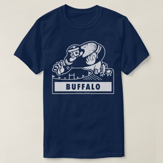 Retro Brute Buffalo White T-Shirt (Design vorne)