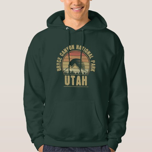 Retro Bryce Canyon Nationalpark Utah Hoodie (Vorderseite)