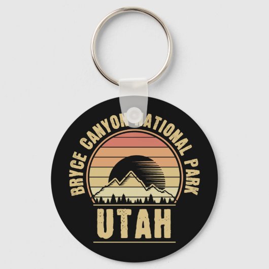 Retro Bryce Canyon Nationalpark Utah Schlüsselanhänger (Vorderseite)