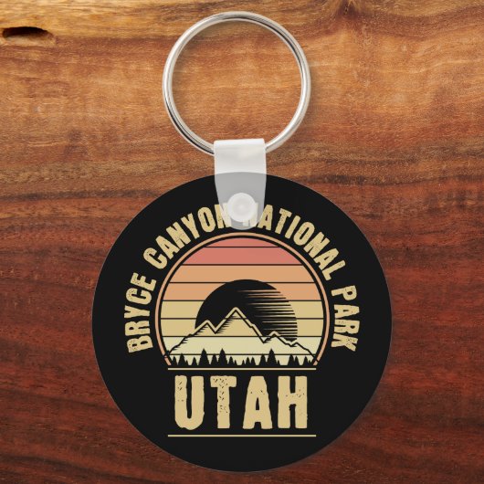 Retro Bryce Canyon Nationalpark Utah Schlüsselanhänger (Rückseite)