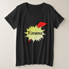 Retro bubble color comic Große Größe T-Shirt