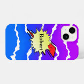 Retro bubble color comic iPhone hülle (Rückseite (Horizontal))