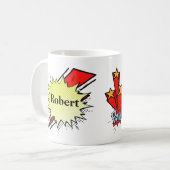 Retro bubble color comic kaffeetasse (Vorderseite Links)