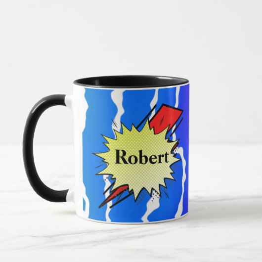Retro bubble color comic tasse (Links)