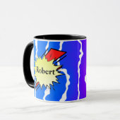Retro bubble color comic tasse (Vorderseite Links)