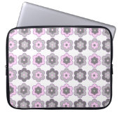 Retro Bubble Flowers (Pink and Grey) Pattern Laptopschutzhülle (Vorderseite)