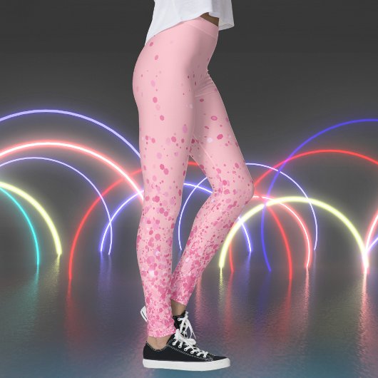 Retro Bubble Gum mit Red Freckles Print Leggings