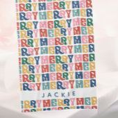 Retro Bubble Letter Custom Christmas Geschirrtuch