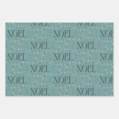 Retro Bubble Letter Rentier Weihnachten Custom Geschenkpapier Set (Vorderseite 3)