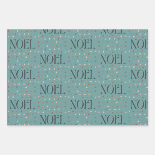 Retro Bubble Letter Rentier Weihnachten Custom Geschenkpapier Set (Vorderseite 3)