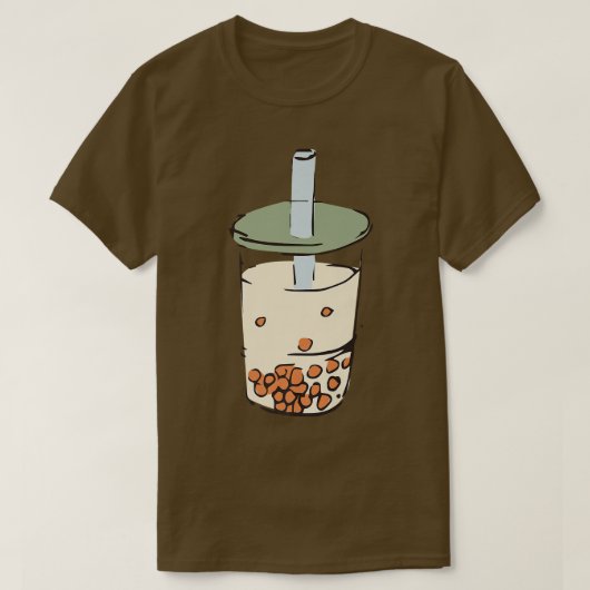 Retro Bubble Tea Boba Milk Tapioca Pearls 1604 T-Shirt (Design vorne)