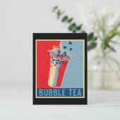 Retro Bubble Tee Geschenk Männer blühen Boba Tea Postkarte (Stehend Vorderseite)