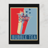 Retro Bubble Tee Geschenk Männer blühen Boba Tea Postkarte (Vorderseite)