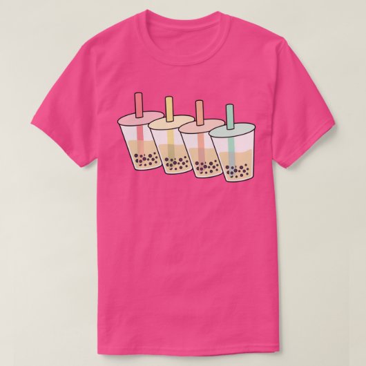 Retro Bubble Tee Shirts Boba Milk Tee Shirt (Design vorne)
