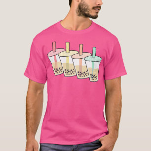 Retro Bubble Tee Shirts Boba Milk Tee Shirt