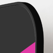 Retro Bubblegum Across Striping with Name Pickleball Schläger (Linke Seite)