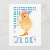 Retro Bubblegum Blowchick - Cool Chick Postkarte (Vorderseite)