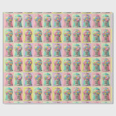 Retro Bubblegum Geschenkpapier (Flach)