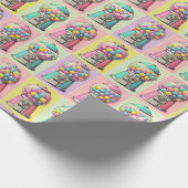 Retro Bubblegum Geschenkpapier (Ecke)