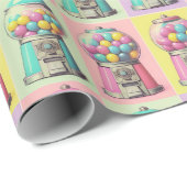 Retro Bubblegum Geschenkpapier (Rolleneckpunkt)
