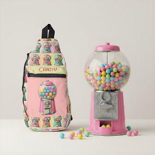 Retro-Bubblegum-Maschinen Crossbody Bag